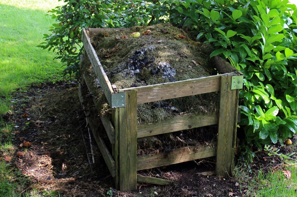 compost dans le jardin, biodéchet, déchet verts, amendement, engrais, recyclage 